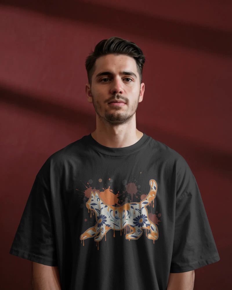 CatyGato Graffiti Cat Organic Cotton T-Shirt 4
