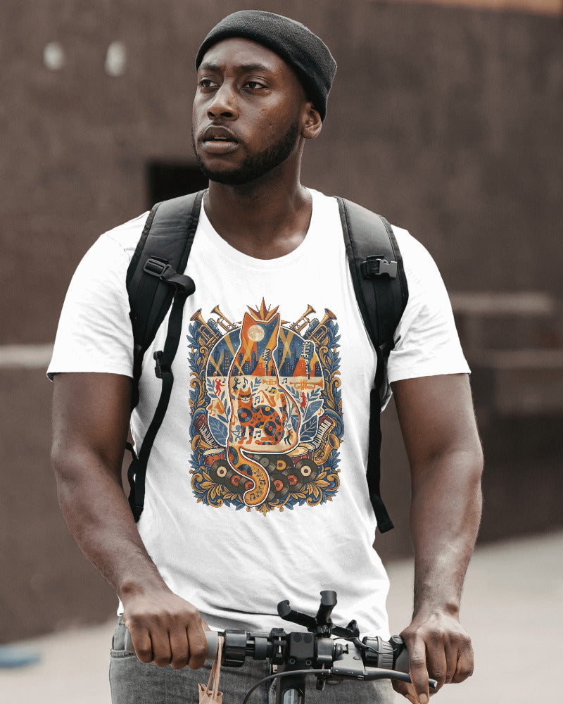 CatyGato Music Inspired Organic Cotton T-Shirt 1 (Jazz)