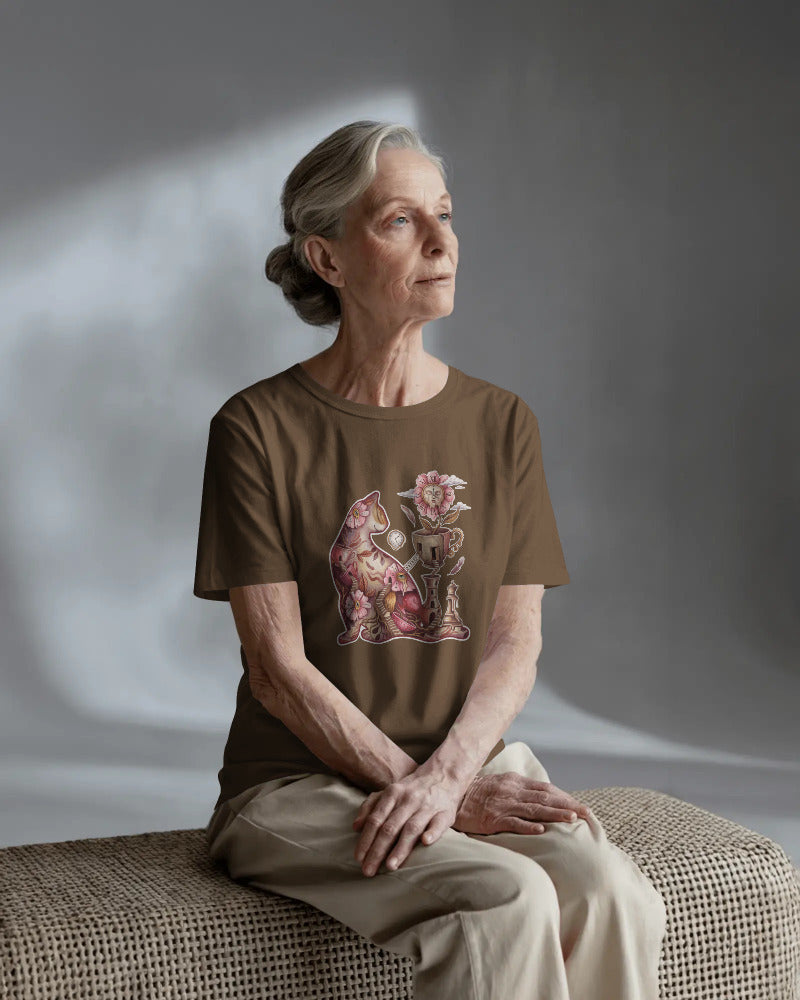 CatyGato Surreal Cat Organic Cotton T-Shirt 2