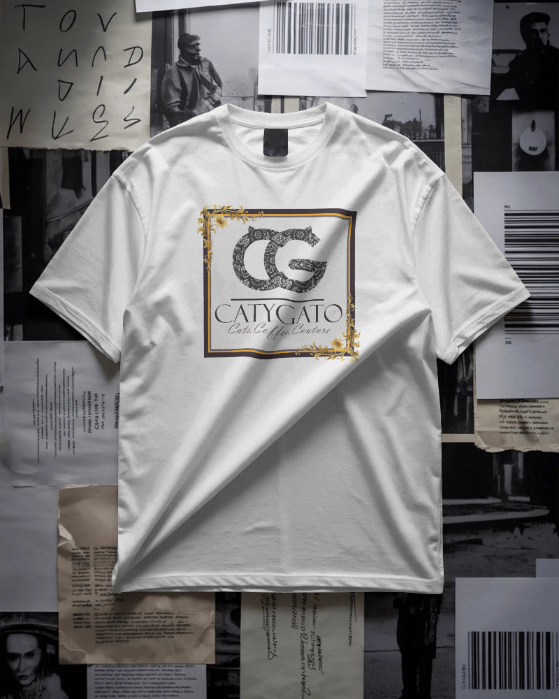 CatyGato Coffee Logo Organic Cotton T-Shirt 3