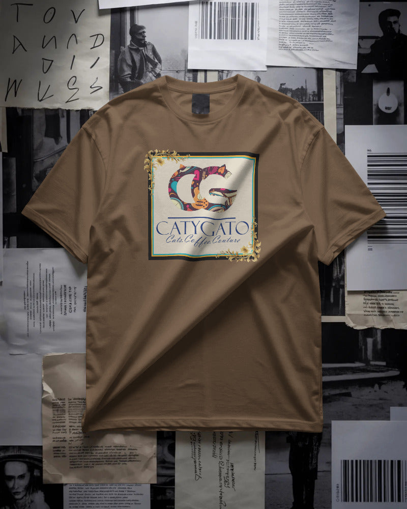 CatyGato Coffee Logo Organic Cotton T-Shirt 5