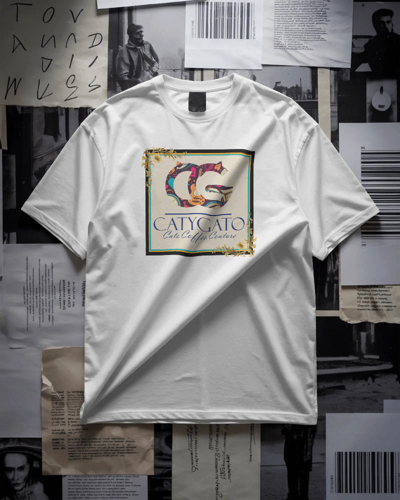 CatyGato Coffee Logo Organic Cotton T-Shirt 5