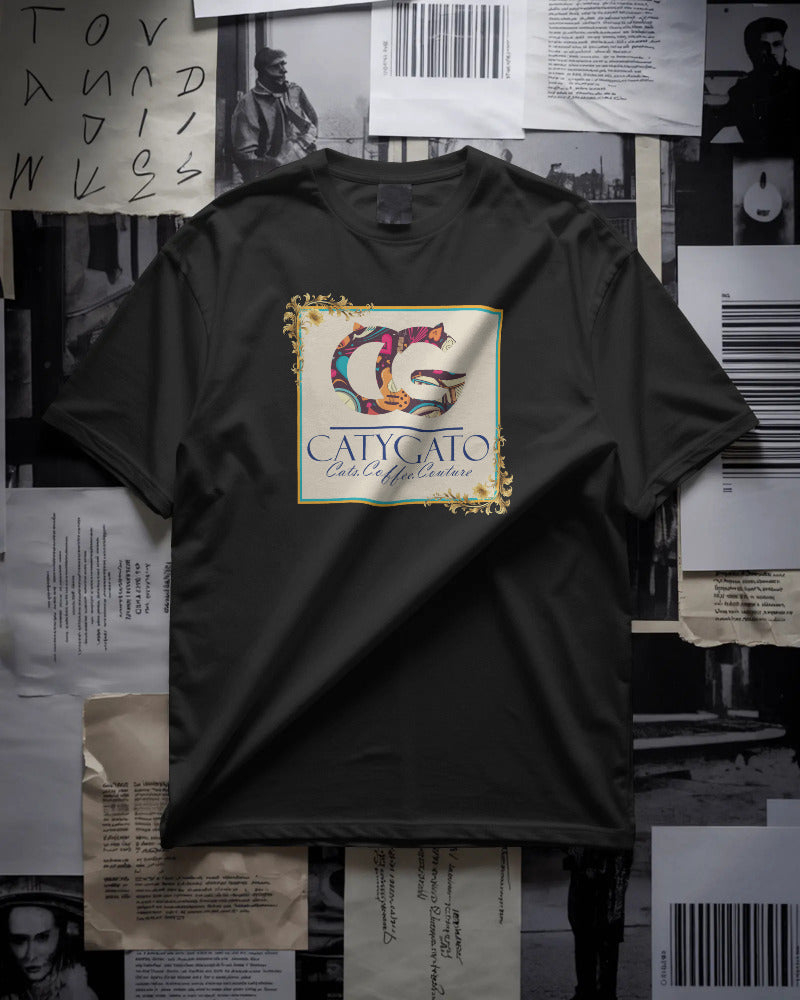 CatyGato Coffee Logo Organic Cotton T-Shirt 5