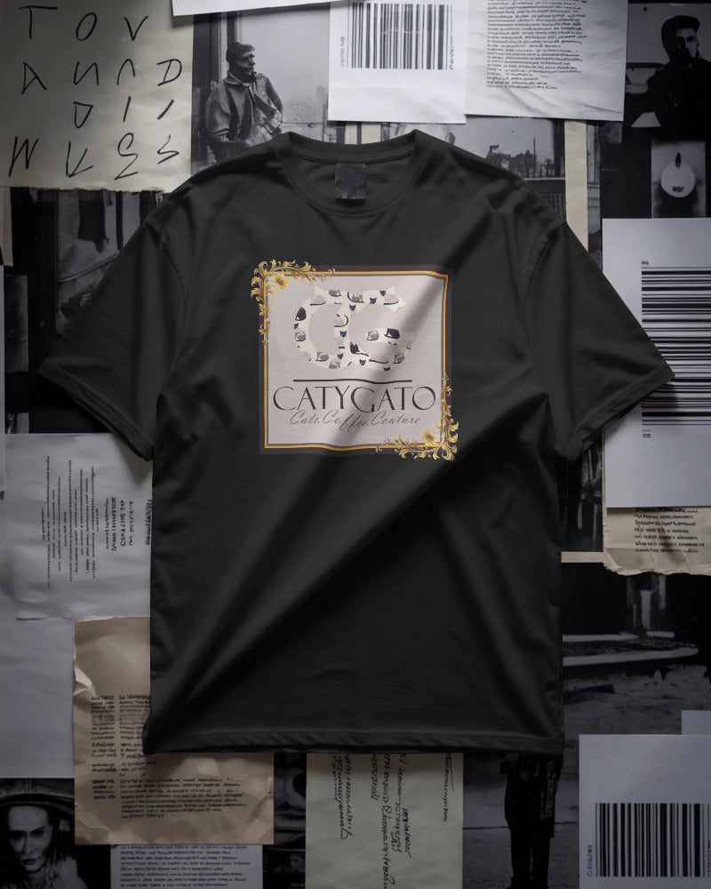 CatyGato Coffee Logo Organic Cotton T-Shirt 4