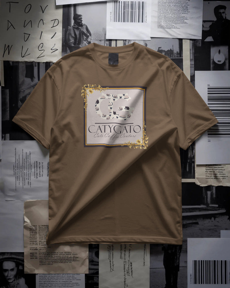 CatyGato Coffee Logo Organic Cotton T-Shirt 4