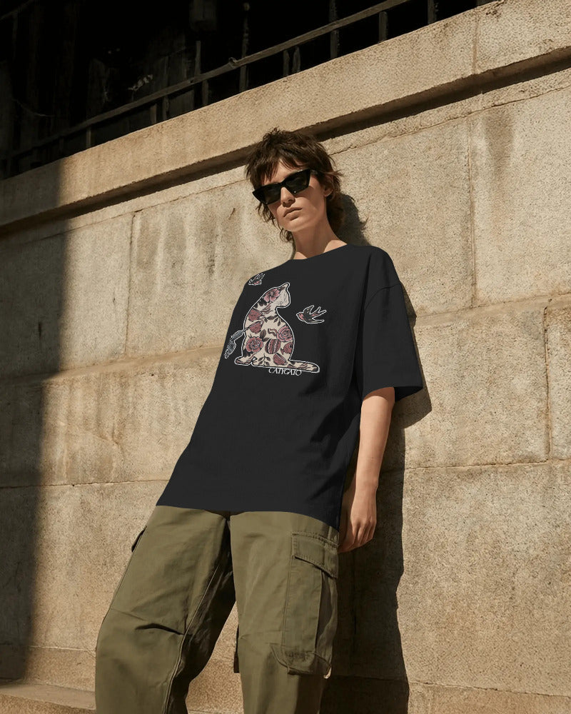 CatyGato Tattoo Inspired Organic Cotton T-Shirt 2