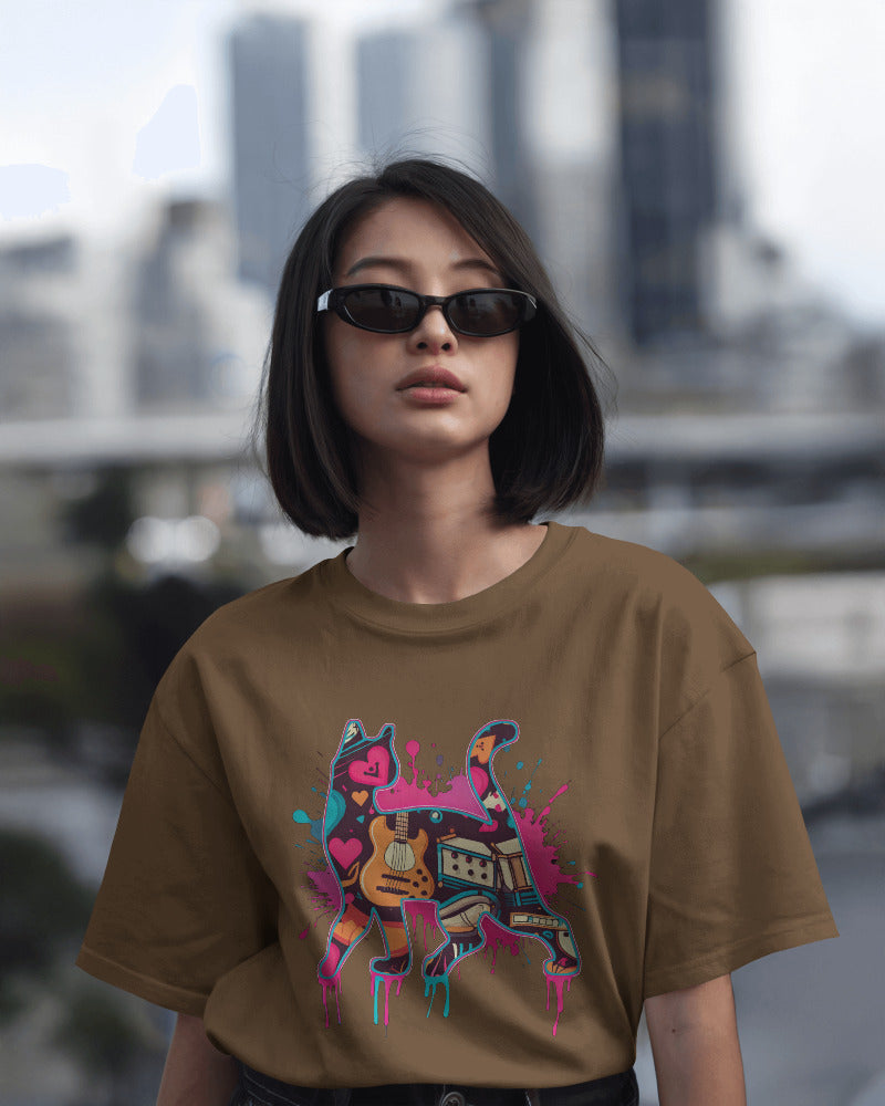CatyGato Graffiti Cat Organic Cotton T-Shirt 3