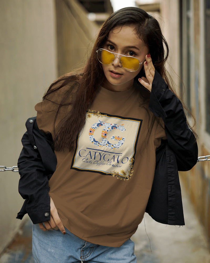 CatyGato Coffee Logo Organic Cotton T-Shirt 1